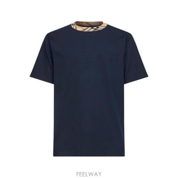 26 FW 버버리 체크 트림 크루넥 티셔츠 8118959