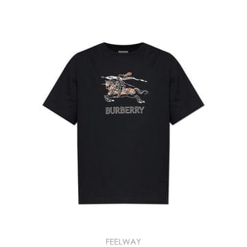 26 FW 버버리 EKD 스케치 크루넥 티셔츠 블랙 8121033
