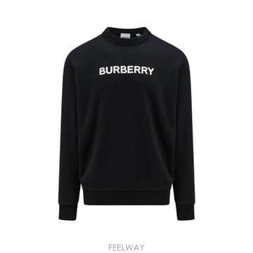 26 FW 버버리 로고 프린트 라운드넥 스웨트셔츠 블랙 8083142