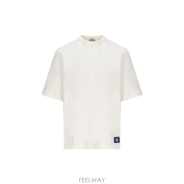 26 FW 버버리 로고 패치 크루네크라인 티셔츠 화이트 8083593