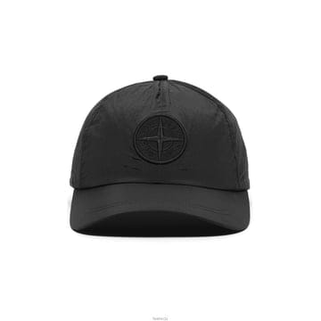 스톤 26SS 로고 자수 나일론 캡모자 블랙 L1S15 9100011 S0076 V0029
