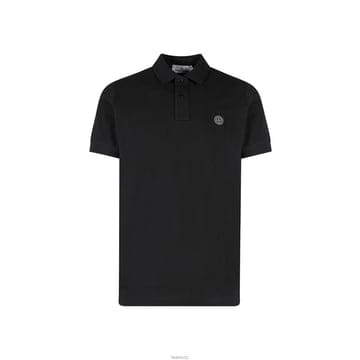 스톤 26SS 로고 패치 슬림핏 폴로 티셔츠 블랙 L1S15 2200008 S0017 V0029