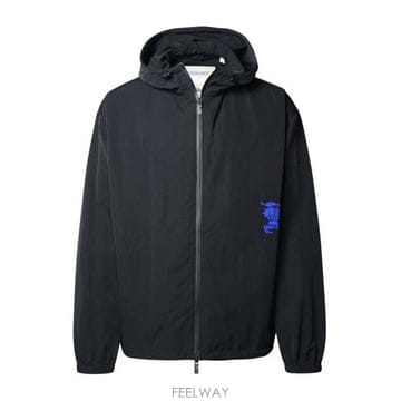 26 FW 버버리 나이트 모티프 지퍼 후드 자켓 블랙 8086714