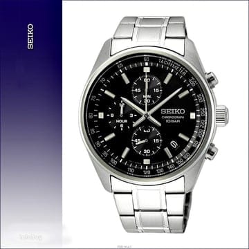 세이코 남성 시계 크로노그래프 블랙 41mm