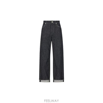 막스마라 스트레이트 레그 진 네이비