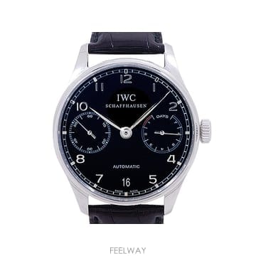 [탑타임] IWC 포르투기저 스틸 세븐데이즈 검정판 42mm IW500109