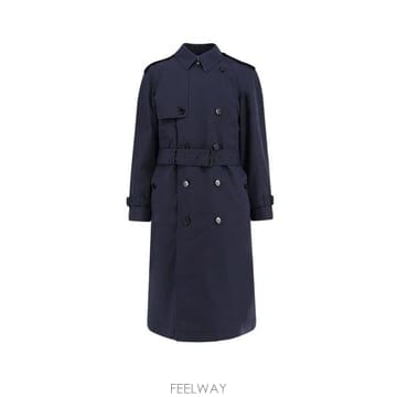 26 FW 버버리 더블 브레스티드 벨트 트렌치코트 블루 8119089