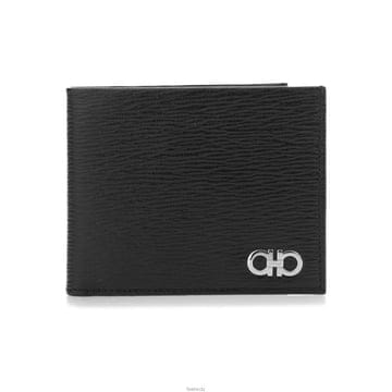 페라가모 26SS 더블 간치니 투톤 반지갑 블랙레드 66-A063 0685956