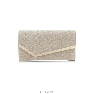 지미추 에미 클러치 백 플래티넘 아이스