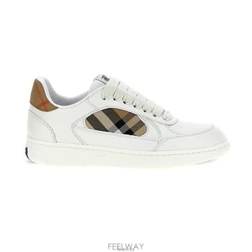 26 FW 버버리 체크 레이스업 스니커즈 화이트 8108654