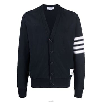 톰브라운 24FW 사선 라셀 스티치 가디건 네이비 MJT306A 07897 415