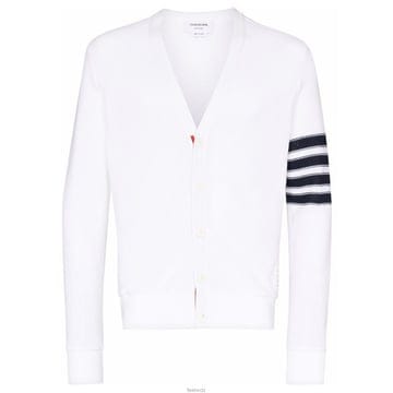 톰브라운 24FW 사선 라셀 스티치 가디건 화이트 MJT306A 07897 100