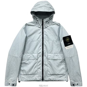 [스톤아일랜드] 26SS 와펜패치 멤브라나 3L TC 후드 자켓 스카이 남성 자켓 L1S154100004 S