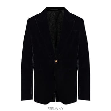 26 FW 베르사체 싱글 원 버튼 벨벳 블레이저 1B000 10177001A09548