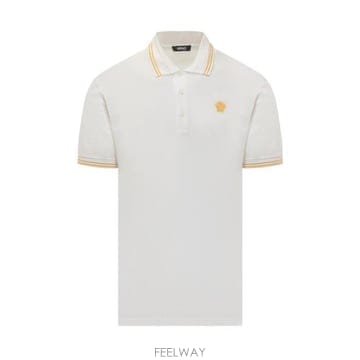 26 FW 베르사체 메두사 스트라이프 트림 폴로 셔츠 1W000 10139101A09860