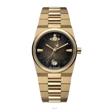 비비안웨스트우드 더혹스턴 여성 골드 블랙 메탈시계 36mm