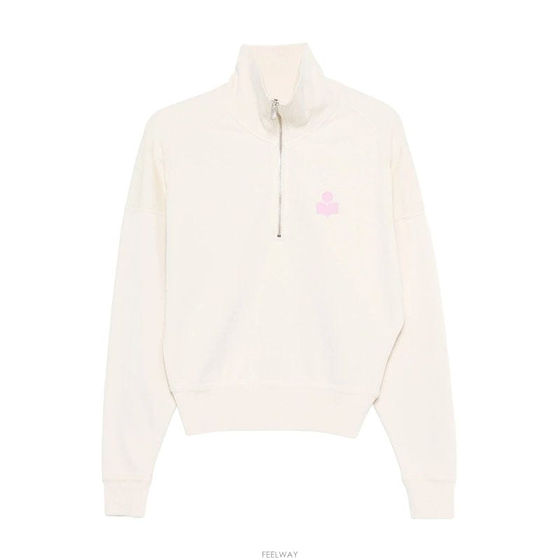 26SS 이자벨마랑 로스 로고 반집업 에크루 여성 맨투맨 SW0093FA D1M04E ECPK