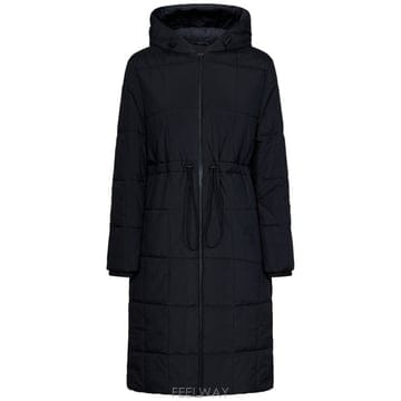 26 FW 버버리 퀼팅 루디드 롱슬리브 패딩 코트 블랙 8074089