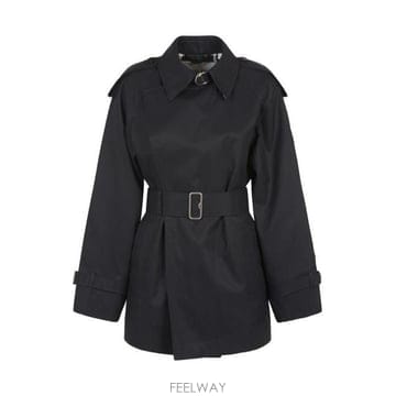 26 FW 버버리 더블 브레스티드 벨티드 자켓 블랙 8095507