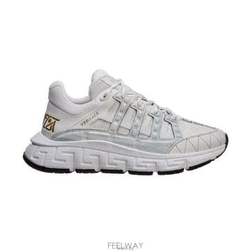 26 FW 베르사체 트리그레카 레이스업 클로저 스니커즈 화이트 DSU8094D18TCG