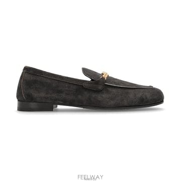 26 FW 베르사체 로고 플라크 체인 디테일 로퍼 그린 10198791A14489
