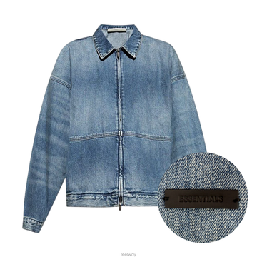 국내당일 25FW 피어오브갓 남성 지퍼 데님 자켓 Fear of God Essentials 202SP254270F