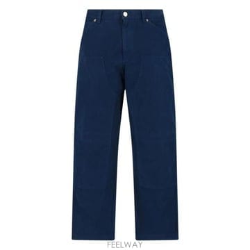 26 FW 베르사체 로고 패치 스트레이트 레그 진 블루 10188871A12946