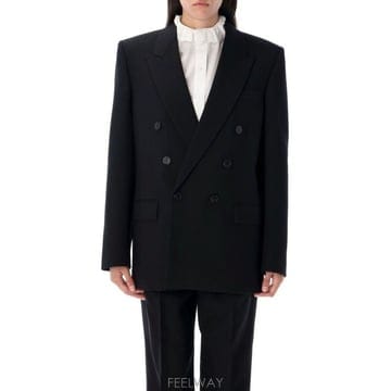 26 FW 생로랑 카산드르 더블 브레스티드 자켓 블랙 843367Y7B73