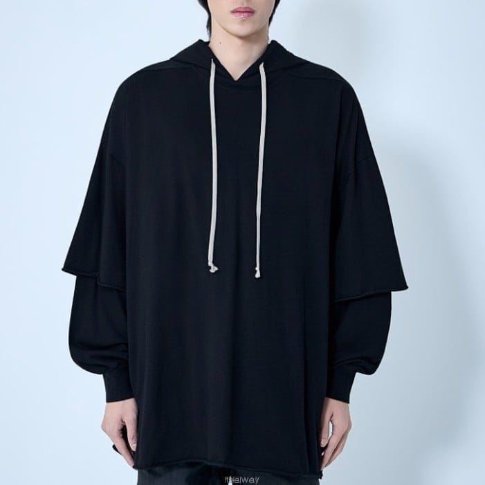 26 FW 릭오웬스 다크쉐도우 Tommy Hustler 후드 스웨트셔츠 블랙 DU01F4271 RN 09