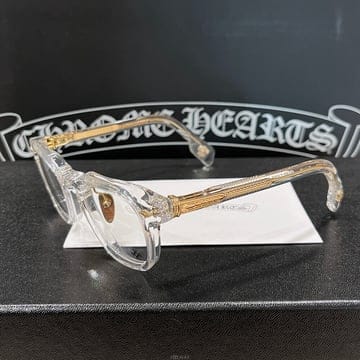 [국내 배송] 정품 두배보상/크롬하츠 첩 첩 크리스탈 금장 안경 49mm