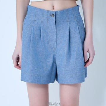 26 FW 몽클레어 그래노블 플리츠 하이라이즈 테일러드 쇼츠 블루 L1098 2B00001 596RS