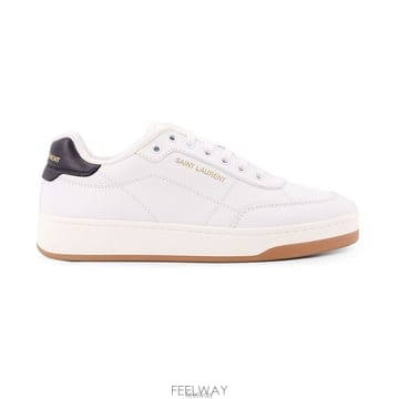 26 FW 생로랑 SL 61 라운드 투 레이스업 스니커즈 화이트 81947600NI0