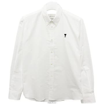 더팩토리 26SS 아미 하트 로고 버튼 다운 코튼 옥스포드 셔츠 내추럴 HSH763 CO0031 168