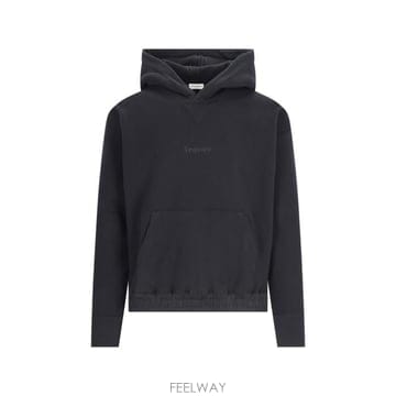 26 FW 생로랑 로고 엠브로이더드 롱슬리브 후드티 블랙 773358Y36SW