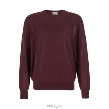 26 FW 생로랑 크루넥 롱슬리브 울퓨어 스웨터 레드 821736Y76GM