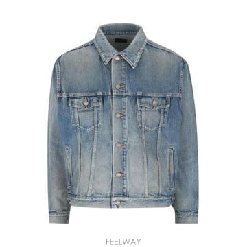 26 FW 생로랑 버튼업 데님 트러커 자켓 블루 859157Y11CA