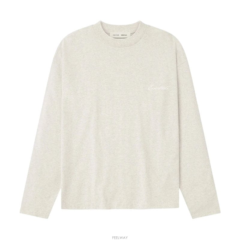 26SS 피어오브갓에센셜 코튼 오트밀 남성 긴팔 티셔츠 125HO254202F OATMEAL HEATHER