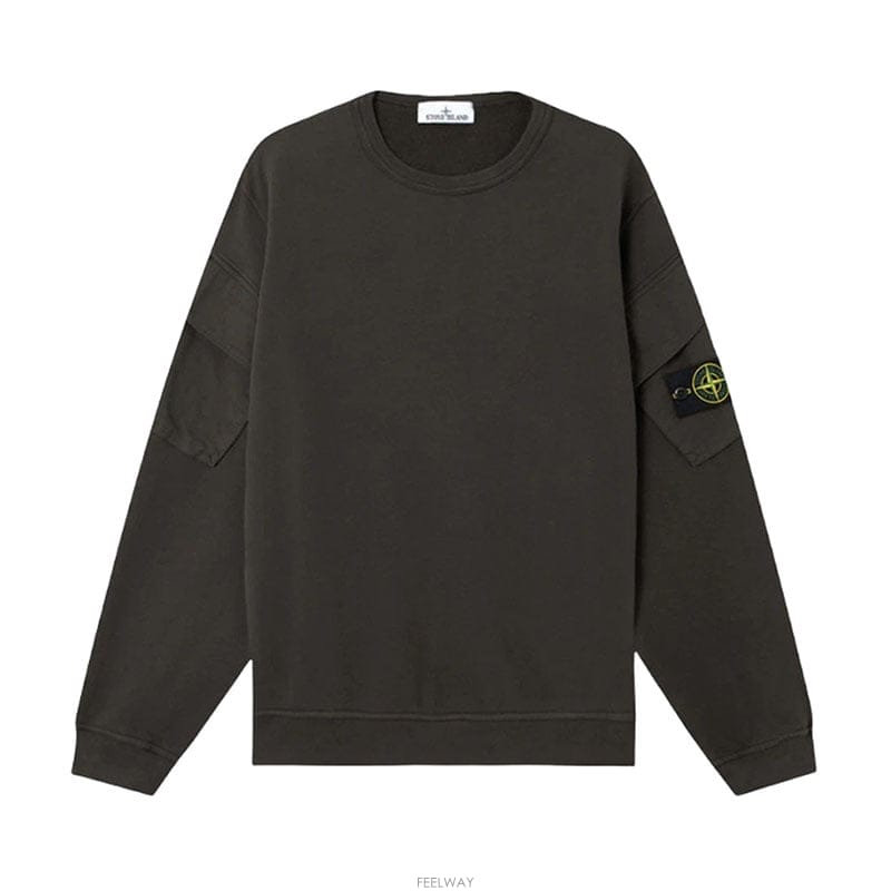 스톤아일랜드 와펜 포켓 리드그레이 남성 맨투맨 K2S15 6100008 S0A20 V0062