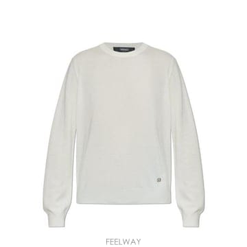 26 FW 베르사체 로고 플라크 크루넥라인 캐시미어 스웨터 1W010 10230121A16669