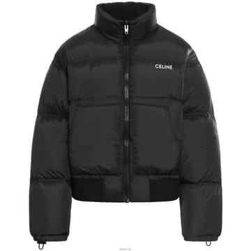 셀린느 25SS 로고 프린팅 크롭 패딩자켓 블랙 2W38C0281 38NO