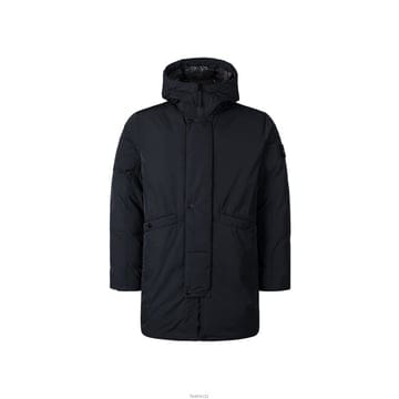 스톤 25FW 와펜 패치 마이크로 트윌 패딩 자켓 블랙 K2S15 7100008 S0026 V0029