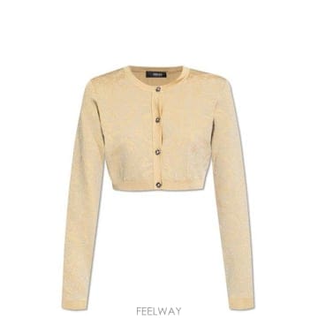 26 FW 베르사체 바로코 버튼업 크롭 롱슬리브 카디건 1KD70 10110201A10004