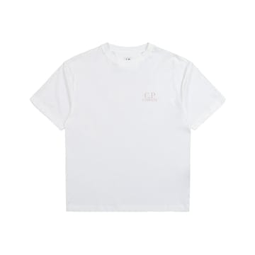 CP컴퍼니 26SS 베이직 로고 프린팅 반팔 티셔츠 화이트 20CMTS086A 005100W 103