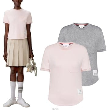 Thom Browne 26SS ����� �ж�� ��ư ���� Ƽ���� FJS223A26SS ����� �ж�� ��ư ���� Ƽ���� FJS223A