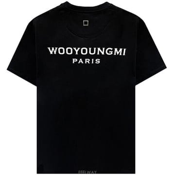 [우영미] 26SS 코튼 백로고 반팔 티셔츠 블랙 남성 티셔츠 W261TS07708B / TTA