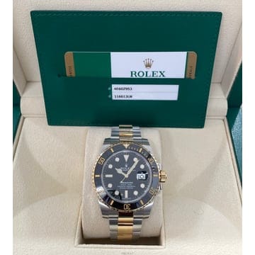 롤렉스 콤비 써브마리너  블랙 116613LN