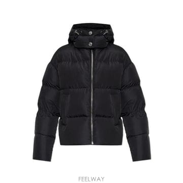 26 FW 베르사체 집업 드로스트링 버튼 클로저드 후드 패딩 1B000 10224141A17246