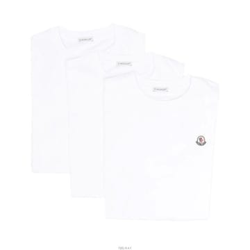 국내배송 [제이밀란] 26S/S 몽클레어 로고 패치 코튼 티셔츠 (3장세트) 8C00032 001