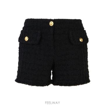 26 FW 베르사체 프린지 헴 버진 울 블렌디드 블렌드 쇼츠 1B000 10153771A10096