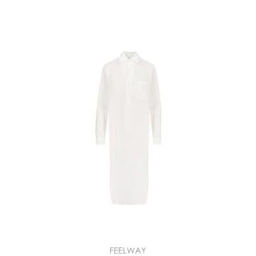로로피아나 미디 드레스 화이트